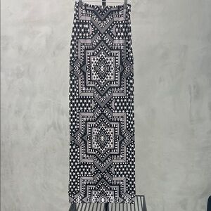 Mara Hoffman Geometric Black and White Maxi Skirt